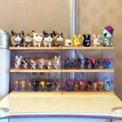 Vitrine En Acrylique Pour Collection, 2 ��tag��res Bote De Pr��sentation Transparente Avec Porte Pour Figurines, Bote De Pr��sentation D��corative De Comptoir (Couleur Originale Du Bois) -VIDAXL || Songmics Soldes 74135746 3