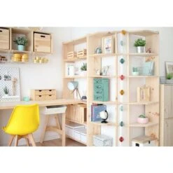 Etagère D'angle En Pin Brut Gala 4 Tablettes -VIDAXL || Songmics Soldes 7452898 2