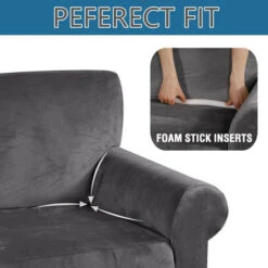 Housse De Canapé Extensible Protection De Canapé Universelle En Polyster Gris 3 Places 9 Housse De Canapé Extensible Protection De Canapé Universelle En Polyster Gris 3 Places -VIDAXL || Songmics Soldes 74745485 3