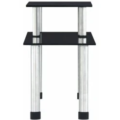 Étagère De Cuisine | Meuble De Rangement Meuble Étagère Noir 45x16x26 Cm Verre Trempé 82231 -VIDAXL || Songmics Soldes 75173689 3