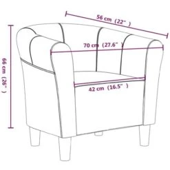 Fauteuil Crème Tissu VidaXL -VIDAXL || Songmics Soldes 75652364 3