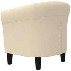 Fauteuil Crème Tissu VidaXL -VIDAXL || Songmics Soldes 75652364 5