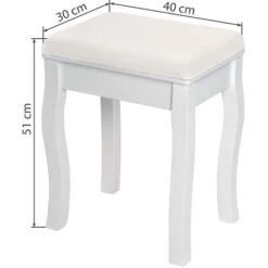 Tabouret Pour Coiffeuse - Tabouret De Maquillage, Siège Maquillage, Banc De Piano -VIDAXL || Songmics Soldes 7644050 4