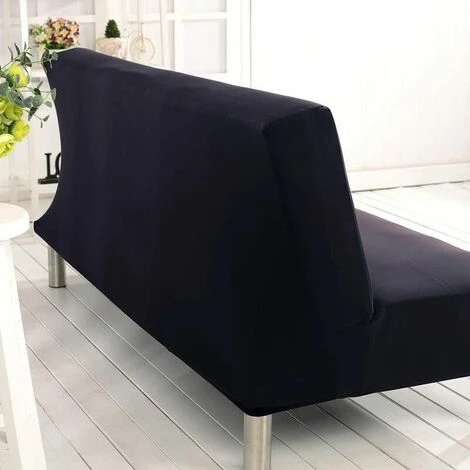 Housse De Clic Clac élastique Canapé 3 Places,Salon Couverture De Couleur Solide,Noir——Adélala 5 Housse De Clic Clac élastique Canapé 3 Places,Salon Couverture De Couleur Solide,Noir——Adélala – Image 3