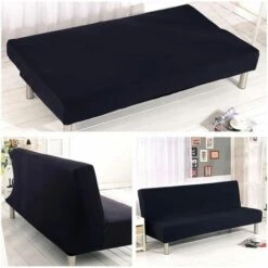 Housse De Clic Clac élastique Canapé 3 Places,Salon Couverture De Couleur Solide,Noir——Adélala 11 Housse De Clic Clac élastique Canapé 3 Places,Salon Couverture De Couleur Solide,Noir——Adélala -VIDAXL || Songmics Soldes 76706181 5