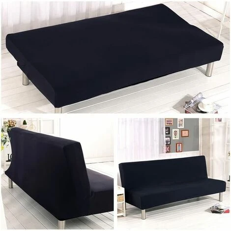 Housse De Clic Clac élastique Canapé 3 Places,Salon Couverture De Couleur Solide,Noir——Adélala 7 Housse De Clic Clac élastique Canapé 3 Places,Salon Couverture De Couleur Solide,Noir——Adélala – Image 5