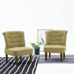 Nova Conception élégante Du Fauteuil Français En Tissu Disponible En Différentes Couleurs Couleur : Vert