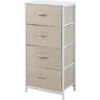 SVITA Armoire à Tiroirs Système De Rangement Étagère En Métal Avec Boîtes En Tissu Étagère En Métal Crème Blanc -VIDAXL || Songmics Soldes 77514573 1