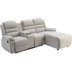 Canapé D'angle Droit Relax En Tissu Beige MACEDONIA -VIDAXL || Songmics Soldes 77590454 3