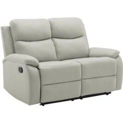 Canapé Relax Gris Clair 2 Places JACOB -VIDAXL || Songmics Soldes 78331889 4