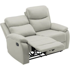 Canapé Relax Gris Clair 2 Places JACOB -VIDAXL || Songmics Soldes 78331889 5