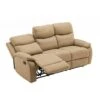 Canapé Relax En Tissu Marron 3 Places JACOB -VIDAXL || Songmics Soldes 78331892 1