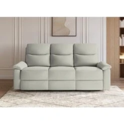 Canapé Relax Gris Clair 3 Places JACOB -VIDAXL || Songmics Soldes 78331894 3