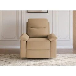 Fauteuil Relax En Tissu Marron JACOB -VIDAXL || Songmics Soldes 78331910 3