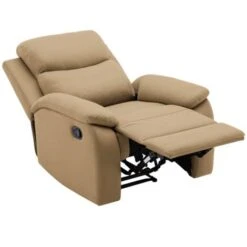 Fauteuil Relax En Tissu Marron JACOB -VIDAXL || Songmics Soldes 78331910 4