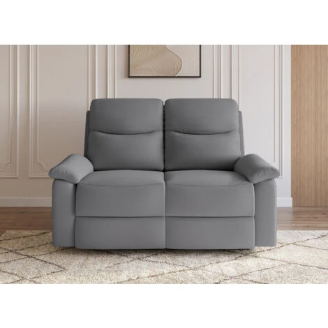 Canapé Relax Gris Foncé 2 Places JACOB 5 Canapé Relax Gris Foncé 2 Places JACOB – Image 3
