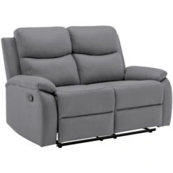 Canapé Relax Gris Foncé 2 Places JACOB 10 Canapé Relax Gris Foncé 2 Places JACOB -VIDAXL || Songmics Soldes 78331934 4