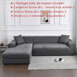 Housse De Canapé Imperméable, Housse De Canapé En Forme De L, Tissu Extensible Confortable (Le Noir, 145x185) 11 Housse De Canapé Imperméable, Housse De Canapé En Forme De L, Tissu Extensible Confortable (Le Noir, 145x185) -VIDAXL || Songmics Soldes 78393007 5