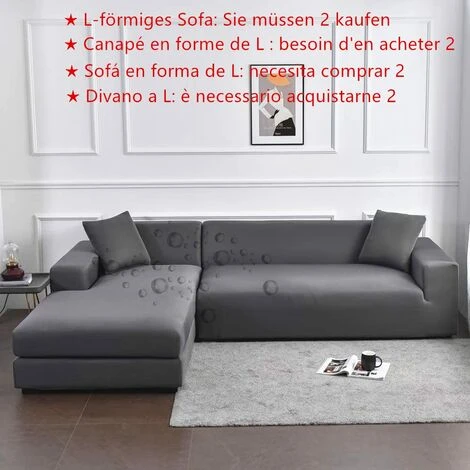 Housse De Canapé Imperméable, Housse De Canapé En Forme De L, Tissu Extensible Confortable (Le Noir, 145x185) 7 Housse De Canapé Imperméable, Housse De Canapé En Forme De L, Tissu Extensible Confortable (Le Noir, 145x185) – Image 5