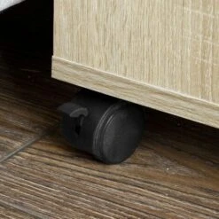 Bout De Canapé Table Café Roulante Avec 2 étagères De Rangement, 2 Niveaux Bibliothèque à Roulettes SoBuy® FBT34-N -VIDAXL || Songmics Soldes 7927814 5