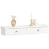 Meuble D’entrée De Rangement, Étagère Murale 2 Tiroirs, Armoire à Clés, Porte-clés L63,5xP13,5xH10cm -Blanc SoBuy® FRG43-W -VIDAXL || Songmics Soldes 7927863 1