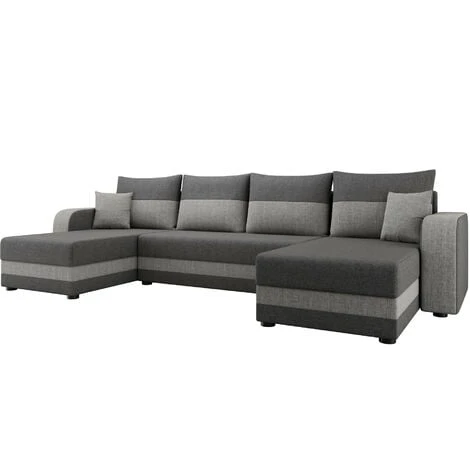 Harvey - Canapé Panoramique En U - 7 Places - Convertible Avec Coffre - En Tissu 6 Harvey - Canapé Panoramique En U - 7 Places - Convertible Avec Coffre - En Tissu – Image 4