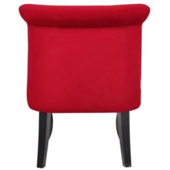 Fauteuil Crapaud MELOSIA - Velours Rouge -VIDAXL || Songmics Soldes 79359613 3