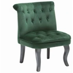 Fauteuil Crapaud MELOSIA - Velours Vert Sapin