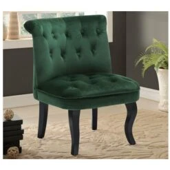 Fauteuil Crapaud MELOSIA - Velours Vert Sapin -VIDAXL || Songmics Soldes 79359615 3