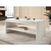 Table Basse 120x57cm PALACE Blanc Design Moderne De Haute Qualité -VIDAXL || Songmics Soldes 80338030 1
