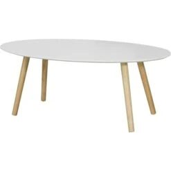 Table Basse Ovale Table D’appoint Design Moderne Table De Salon En Bois FBT61-W SoBuy®