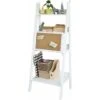 Bureau Table étagère Murale Style échelle De 3 Tablettes, 1 Plan De Travail Rabatable Et 1 Memo Board -Blanc FRG115-W SoBuy® -VIDAXL || Songmics Soldes 8039454 1