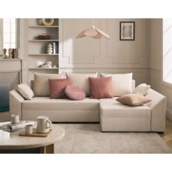 Mike - Canapé D'angle Réversible - Convertible - Avec Coffre - En Velours - 4 Places