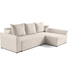 Mike - Canapé D'angle Réversible - Convertible - Avec Coffre - En Velours - 4 Places -VIDAXL || Songmics Soldes 80395028 4