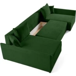 Mike - Canapé Panoramique En U - 7 Places - Convertible - Avec Coffre - En Velours -VIDAXL || Songmics Soldes 80395029 2