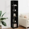 Armoire D'angle Bibliothèque | Armoire De Rangement Noir 33x33x164,5 Cm Aggloméré 59708 -VIDAXL || Songmics Soldes 80857874 1