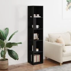 Armoire D'angle Bibliothèque | Armoire De Rangement Noir 33x33x164,5 Cm Aggloméré 59708 -VIDAXL || Songmics Soldes 80857874 3