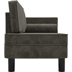 Canapé-lit Canapé Convertible Réversible 2 Places Gris Foncé Velours -VIDAXL || Songmics Soldes 80970061 4