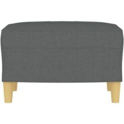 Repose-pied Tabouret Bas | Pouf Bout De Canapé Gris Foncé 60x50x41 Cm Tissu 29352 -VIDAXL || Songmics Soldes 81167632 3