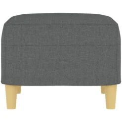 Repose-pied Tabouret Bas | Pouf Bout De Canapé Gris Foncé 60x50x41 Cm Tissu 29352 -VIDAXL || Songmics Soldes 81167632 4