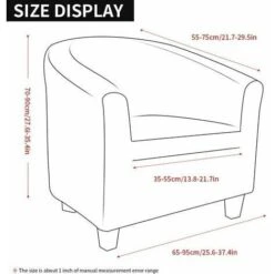 Housse De Fauteuil Cabriolet Extensible,Facile à Installer Et à Laver, Housse De Chaise Avec Accoudoirs Couverture De Fauteuil Chesterfield Pour Comptoir Bar Salon Salle De Réunion,Gris -VIDAXL || Songmics Soldes 81193787 2