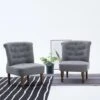 Chaise Française Gris Clair Tissu,design élégant,pour Salon -VIDAXL || Songmics Soldes 81202627 1