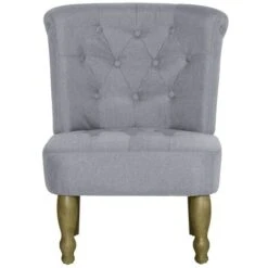 Chaise Française Gris Clair Tissu,design élégant,pour Salon -VIDAXL || Songmics Soldes 81202627 3