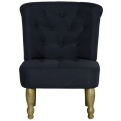 Chaise Française Noir Tissu,design élégant,pour Salon -VIDAXL || Songmics Soldes 81202873 3