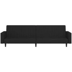 Canapé Convertible - Moderne Salon Canapé-lit à 2 Places - Noir Velours,220x84,5x69 Cm -VIDAXL || Songmics Soldes 81376542 4