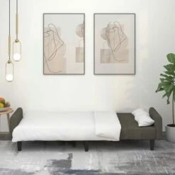 Canapé Convertible - Moderne Salon Canapé-lit à 2 Places - Gris Foncé Velours,220x84,5x69 Cm -VIDAXL || Songmics Soldes 81380153 3