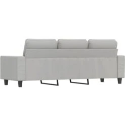 Canapé Relax Salon - Moderne Canapé à 3 Places Gris Clair 180 Cm Tissu Microfibre,214x77x80 Cm -VIDAXL || Songmics Soldes 81380589 5
