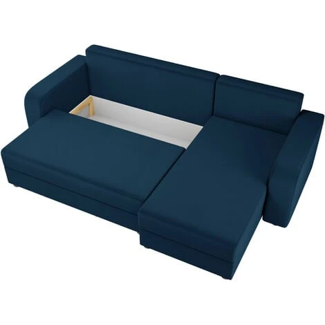 Harvey - Canapé D'angle Réversible - Convertible - Avec Coffre - En Velours - 4 Places - Style Contemporain 4 Harvey - Canapé D'angle Réversible - Convertible - Avec Coffre - En Velours - 4 Places - Style Contemporain – Image 2