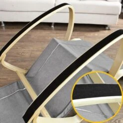 Rocking Chair Fauteuil à Bascule Berçante Avec Repose-pieds Réglable Bouleau + 1 Pochette Latérale Gratuite FST18-DG SoBuy® -VIDAXL || Songmics Soldes 8349658 5