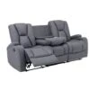 Canapé 3 Places Relax En Tissu Microfibre Gris CLARENCE